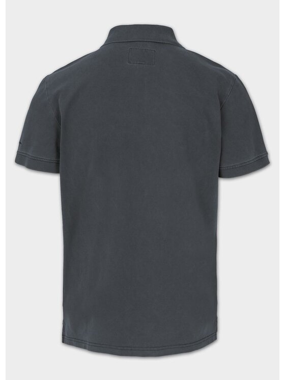 PITBULL PITBULL T-Shirt Koszulka Polo Denim Washed Pique SMALL LOGO XL Szary Regular Fit