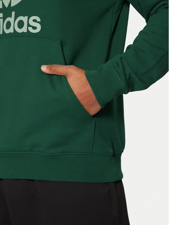 adidas adidas Суитшърт adicolor Classic Trefoil JN7011 Зелен Regular Fit