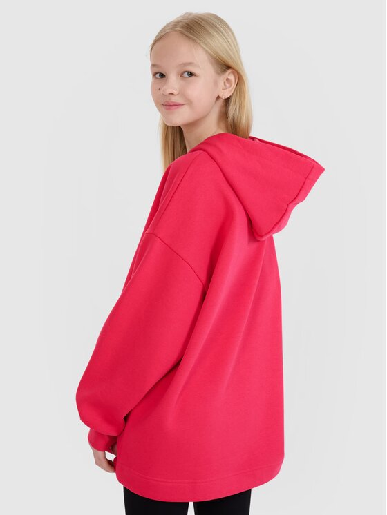 4F 4F Bluza 4FJRSS25TSWSF2235-62S Czerwony Oversize