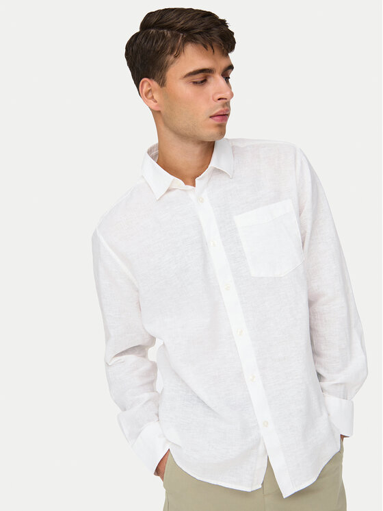 Only & Sons Only & Sons Košeľa Caiden 22031804 Biela Regular Fit