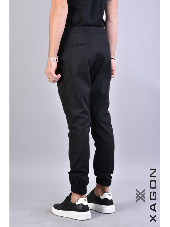 Xagon Xagon Pantaloni di tessuto A23032 | Pinvel Nero Slim Fit