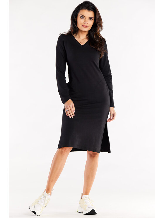 Infinite You Infinite You Vestito di maglia M313 Nero Basic Fit