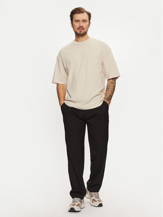 Jack&Jones Jack&Jones Tričko Charge 12259975 Béžová Oversize