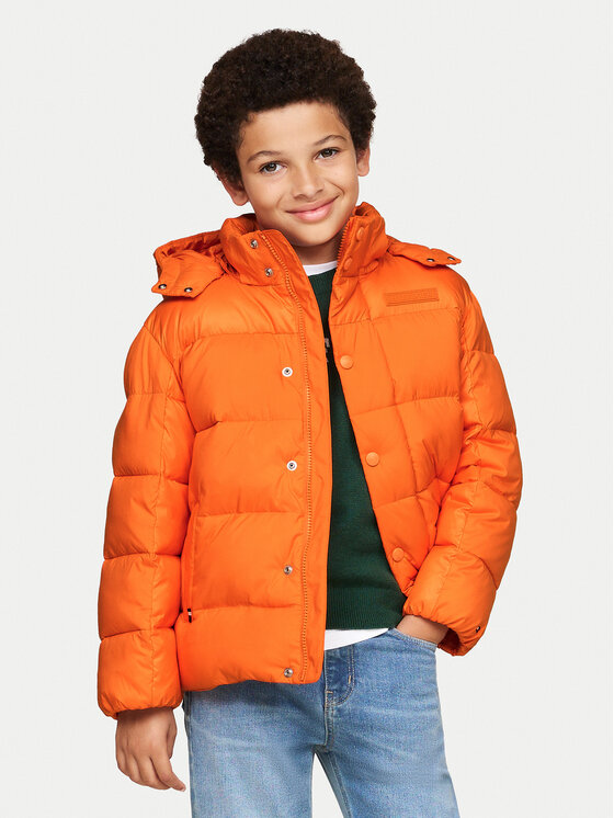 Gyerek Pehelykabát Tommy Hilfiger, Méret: 8Y, Narancssárga, KB0KB09207