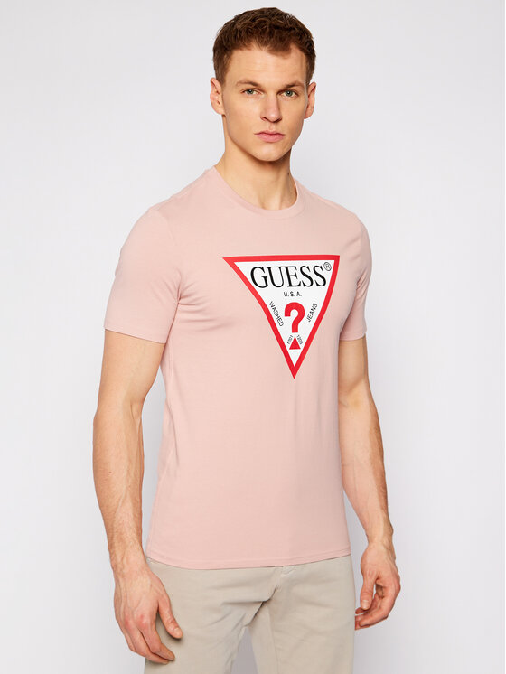 Guess Guess T-shirt M1RI71 I3Z11 Rosa Slim Fit
