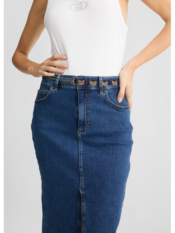 Liu Jo Liu Jo Spódnica jeansowa UA5134D4448788 Niebieski Regular Fit