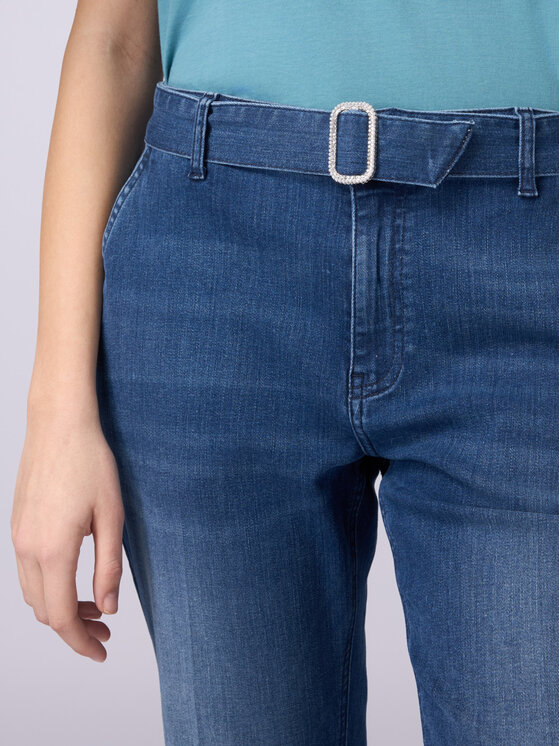 Oltre Oltre Jeansy P569R008543N024 Niebieski Boy Fit