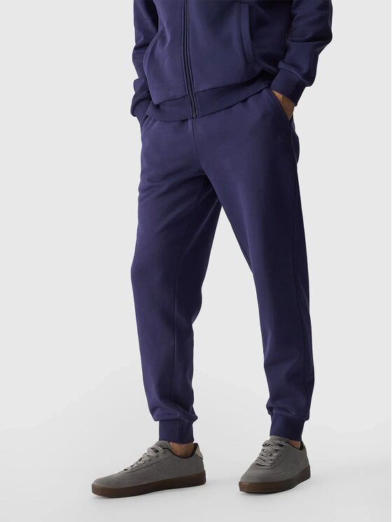 4F 4F Teplákové kalhoty 4FWMM00TTROM0943-31S Tmavomodrá Regular Fit