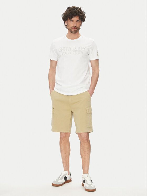 La Martina La Martina Tricou Anselm MARG31 JS206 Alb Regular Fit