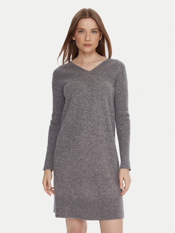 United Colors Of Benetton United Colors Of Benetton Trikotažinė suknelė 1044DV02C Pilka Relaxed Fit