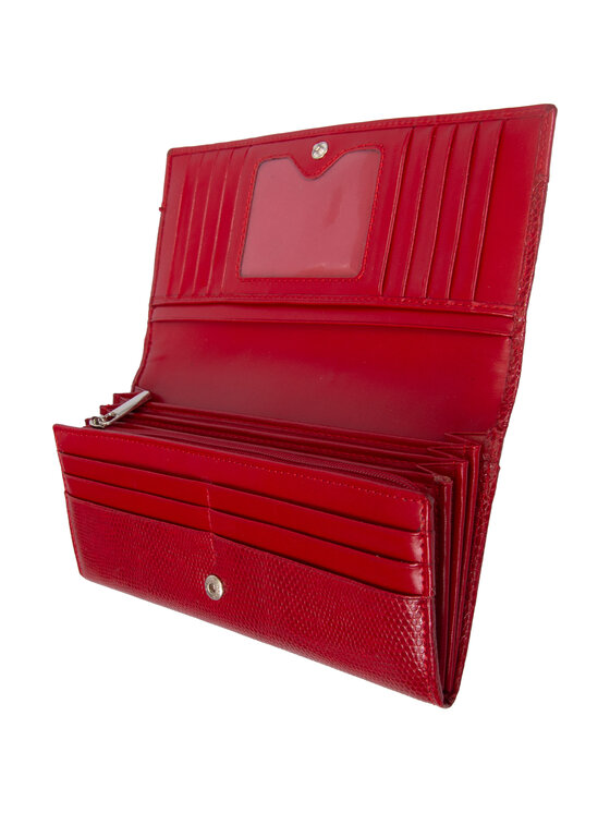 ALLORA BE UNIQUE ALLORA BE UNIQUE Portafoglio grande da donna ze skóry Rosso