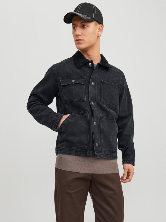 Jack&Jones Džinsa jaka Steel 12231169 Melns Regular Fit