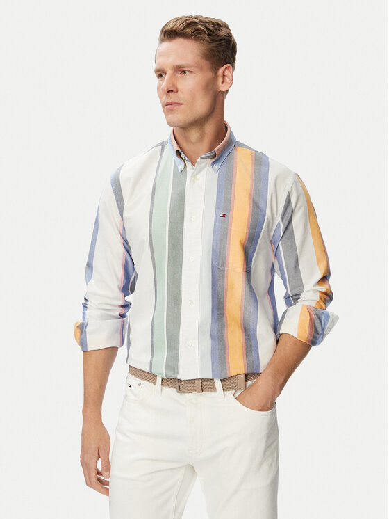 Tommy Hilfiger Cămașă Heritage Oxford MW0MW43354 Alb Regular Fit