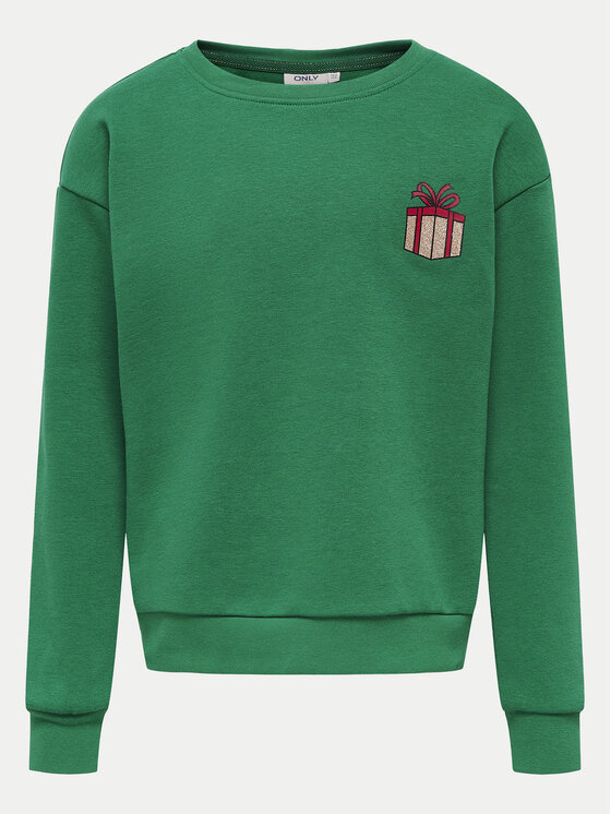 Kids ONLY Kids ONLY Μπλούζα Yda Xmas 15280285 Πράσινο Regular Fit