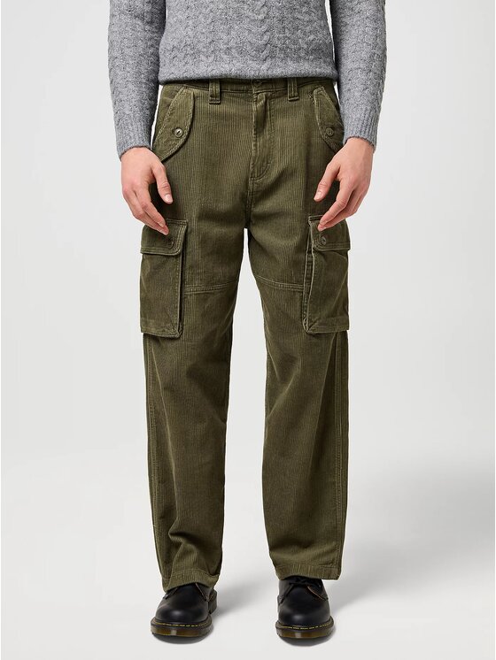 Wrangler Wrangler Pantaloni di tessuto CASEY CARGO Verde Straight Fit