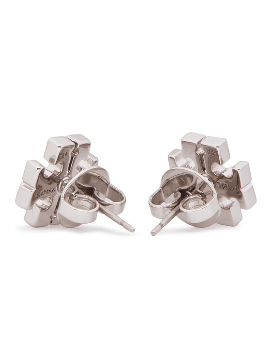 Tory Burch Tory Burch Náušnice Crystal Logo Stud Earring 53423 Strieborná