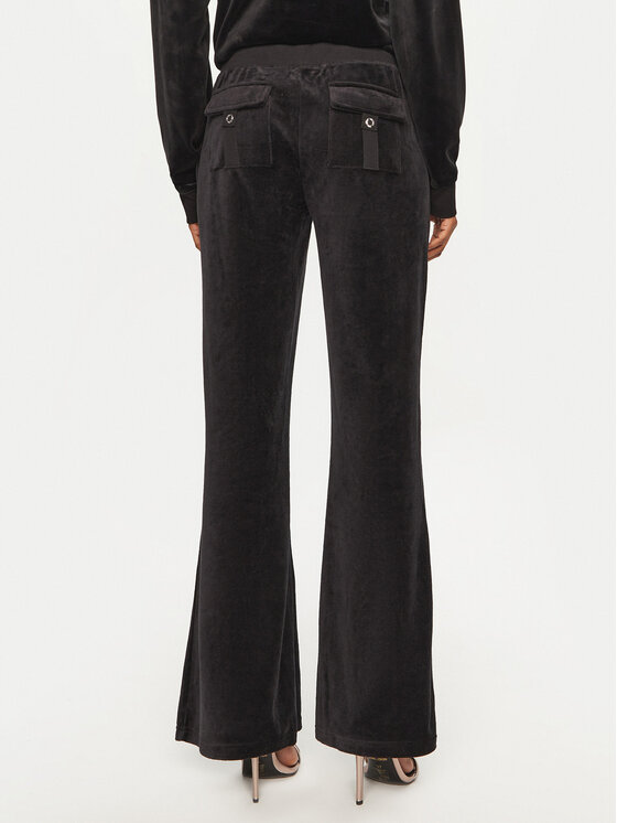 Juicy Couture Juicy Couture Donji dio trenerke Caisa JCSEBJ008 Crna Slim Fit