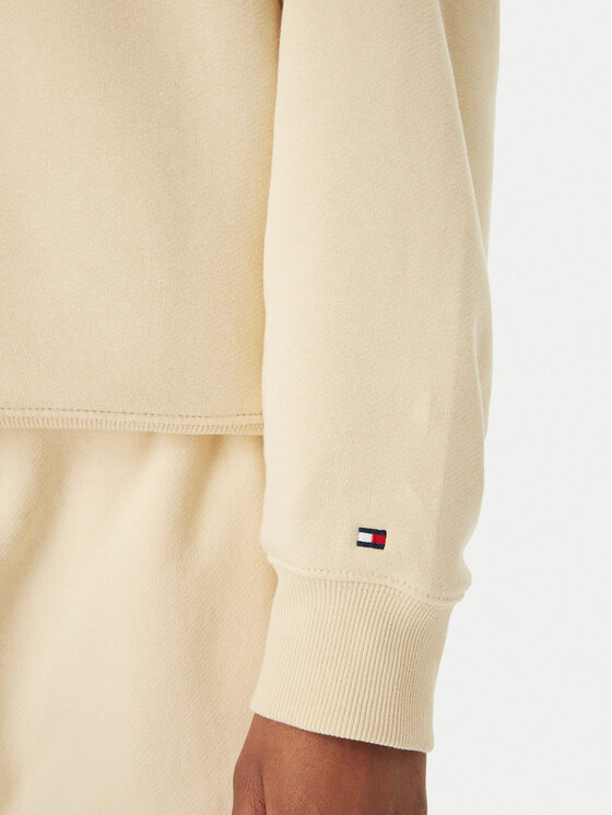 Tommy Hilfiger Tommy Hilfiger Pulóver Logo Embroidery WW0WW48724 Világos bézs Relaxed Fit