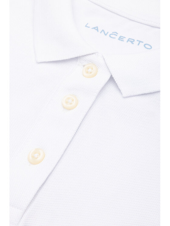 Lancerto Lancerto Polo Paris PO073123000027 Biały Regular Fit