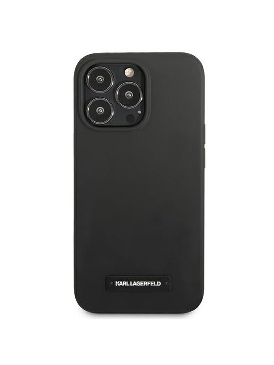KARL LAGERFELD KARL LAGERFELD Etui na telefon Silicone Plaque Czarny