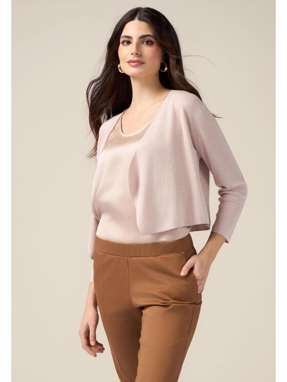 Oltre Oltre Cardigan M218J004950N002 Rosa Cropp Fit