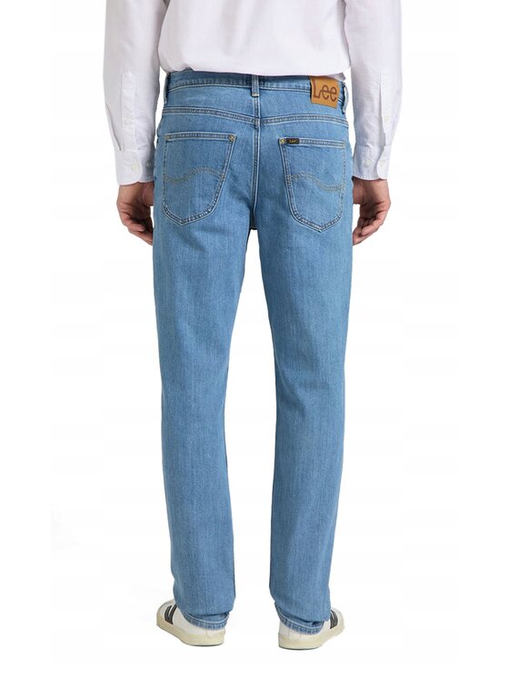 Lee Lee Jeansy Brooklyn Straight Niebieski Regular Fit
