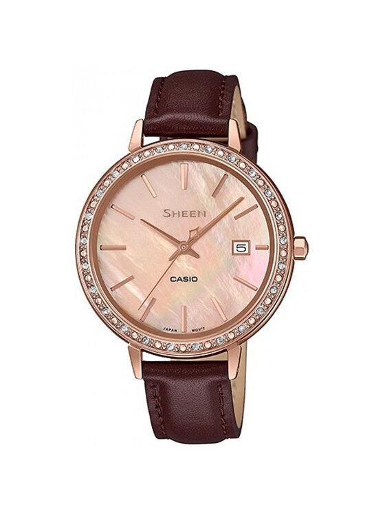 Casio Casio Zegarek SHE-4052PGL-4AUEF Brązowy