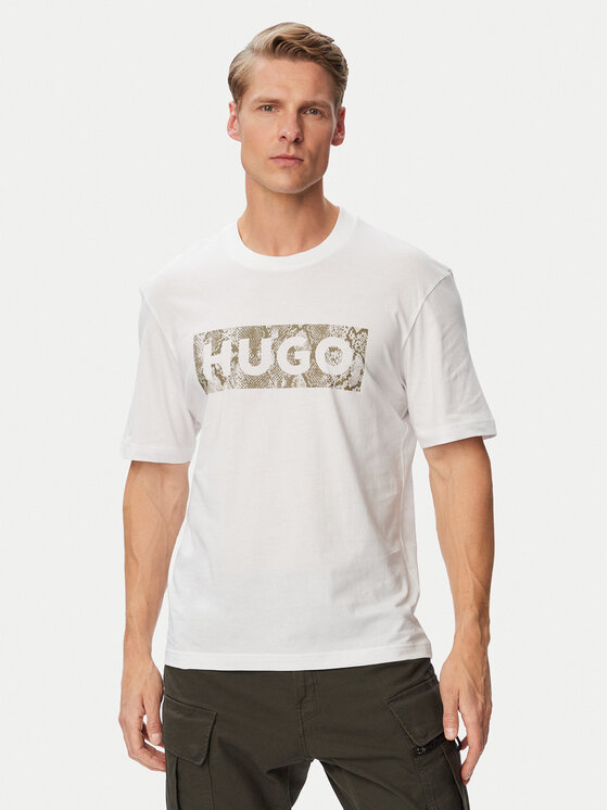 HUGO HUGO Тишърт Nerpient 50566041 Бял Regular Fit