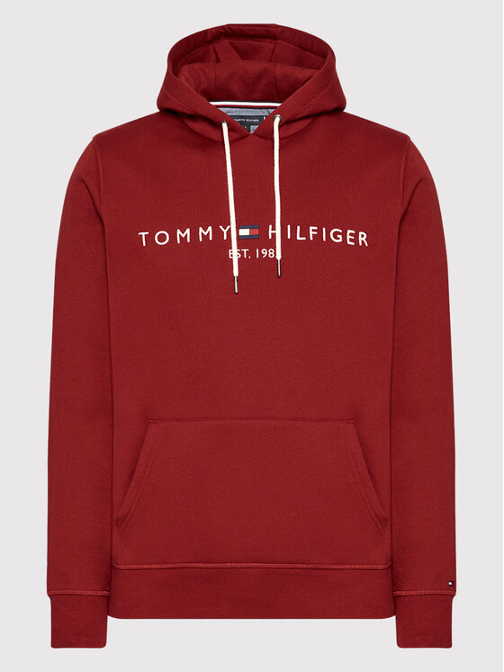 Tommy Hilfiger Felpa Logo MW0MW11599 Rosso Regular Fit Modivo