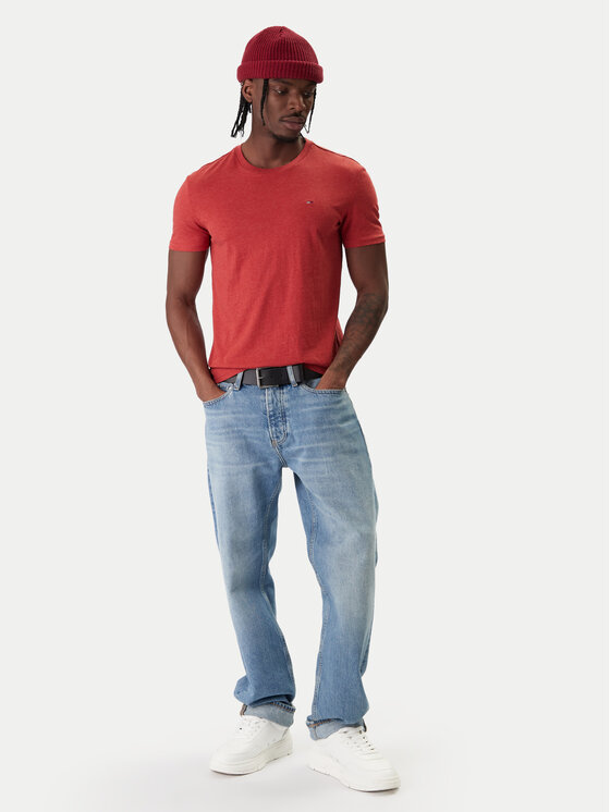Tommy Jeans Tommy Jeans Marškinėliai Jaspe DM0DM20363 Raudona Slim Fit