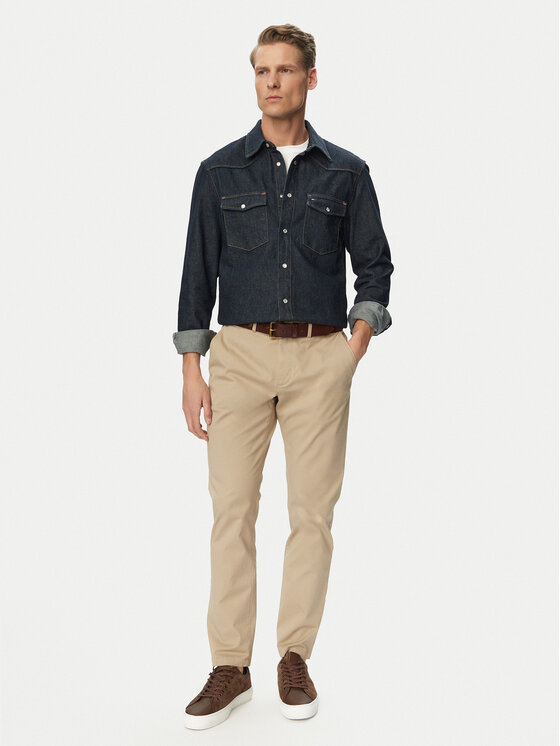 Tommy Jeans Tommy Jeans džinsiniai marškiniai Western DM0DM23022 Tamsiai mėlyna Regular Fit