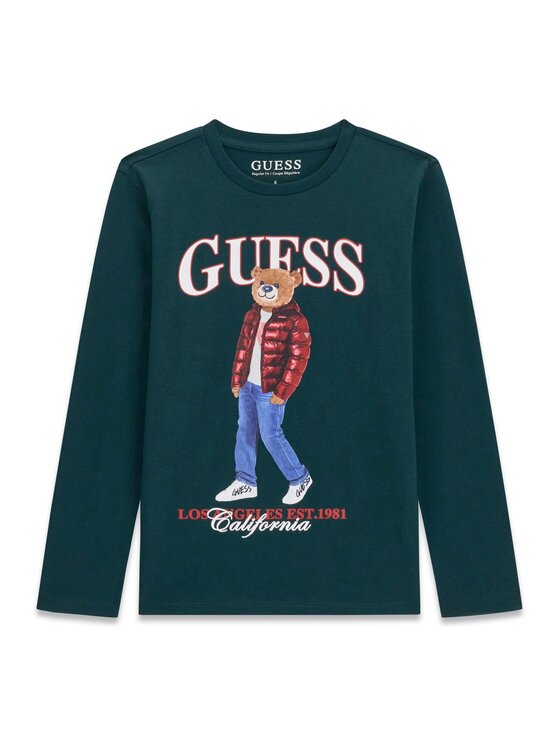 Guess Guess Блуза L6BI11 K5732 Зелен Regular Fit
