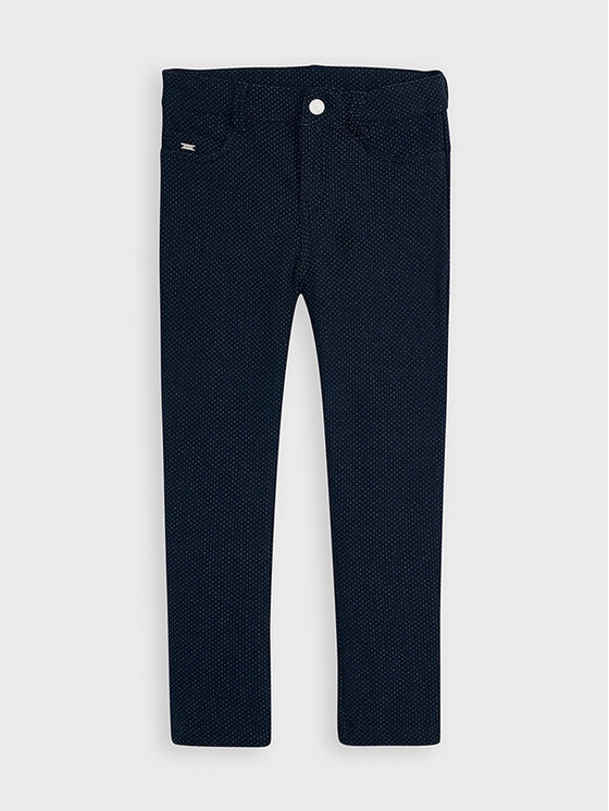 Pantaloni di tessuto 4552 Blu scuro Slim Fit