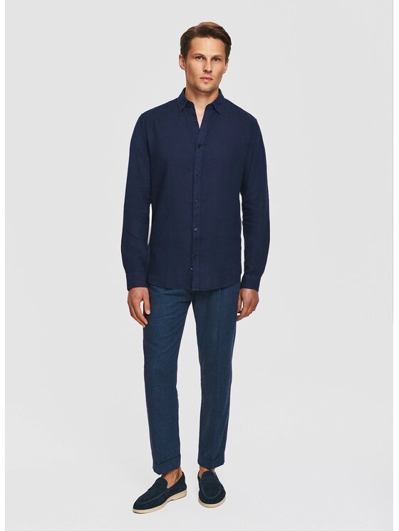 Pako Lorente Pako Lorente Koszula P26SN-1X-023 Granatowy Slim Fit