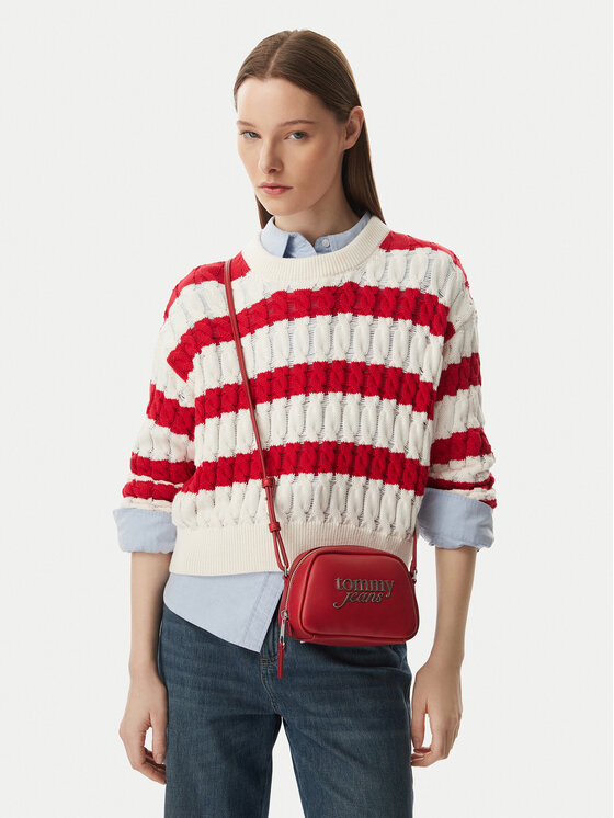 Tommy Jeans Geantă Tjw Bold Camera Bag AW0AW18785 Maro
