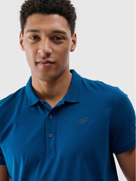 4F 4F Polo 4FWMM00TPTSM367-46S Zielony Regular Fit