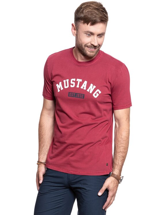 Mustang Mustang T-shirt ALEX C PRINT Rosso Regular Fit