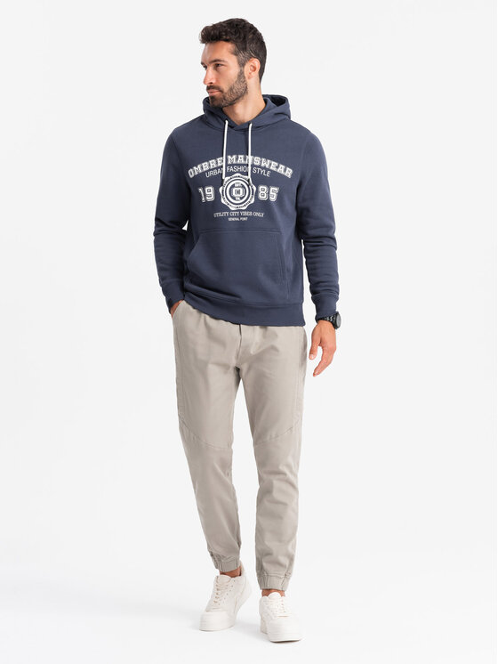 Ombre Ombre Sweter OM-PAJO-0202 Beżowy Regular Fit