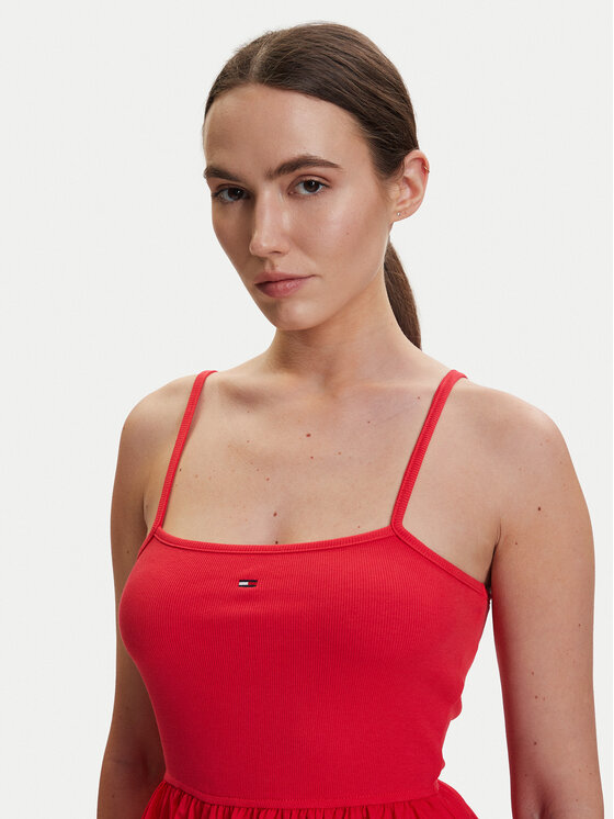 Tommy Jeans Tommy Jeans Vasarinė suknelė DW0DW22352 Raudona Slim Fit