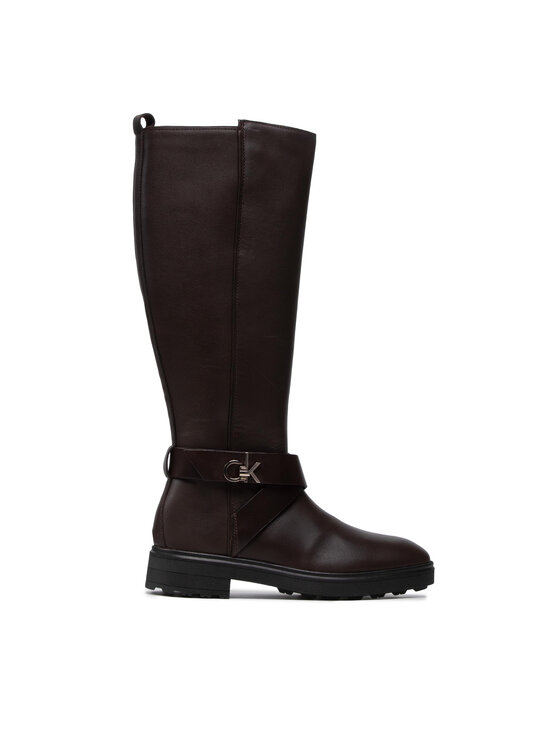 Calvin Klein Calvin Klein Klassische Stiefel Knee Boot 20 W/Hdw HW0HW00607 Braun
