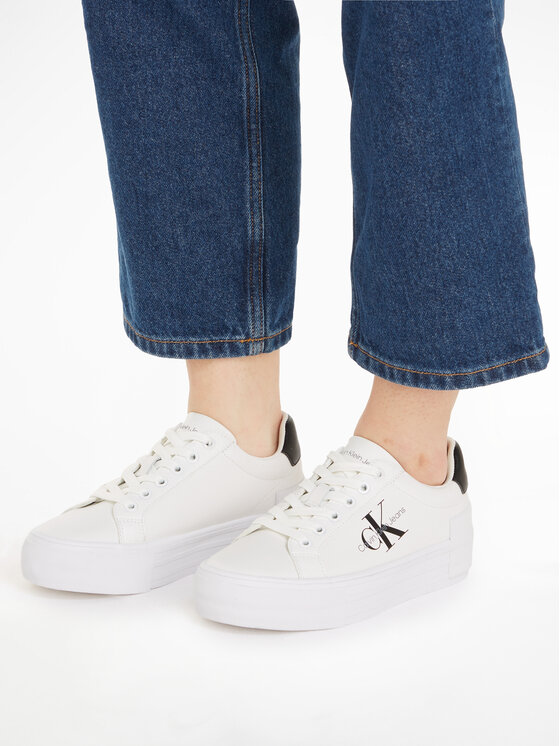 Calvin Klein Jeans Calvin Klein Jeans Superge Bold Vulc Flatform Laceup Lth Wn YW0YW00821 Bela