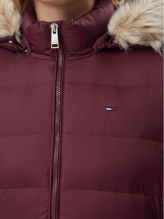 Tommy Jeans Tommy Jeans Пухено яке Basic  DW0DW18312 Бордо Slim Fit