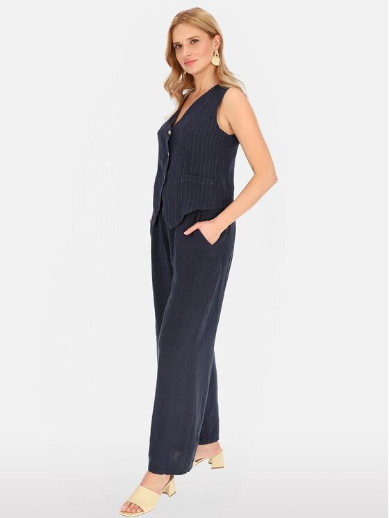 Perso Perso Kamizelka CHCE255487F Granatowy Regular Fit