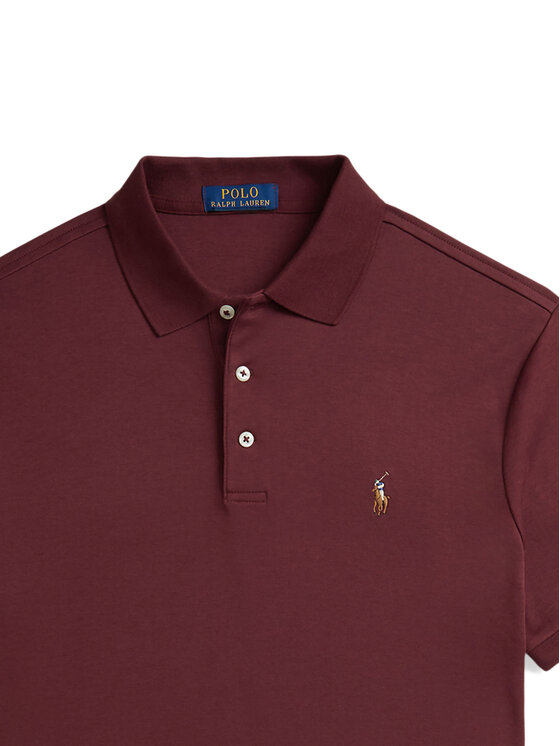 Polo Ralph Lauren Polo Ralph Lauren Polo majica 710704319173 Bordo rdeča Custom Slim Fit