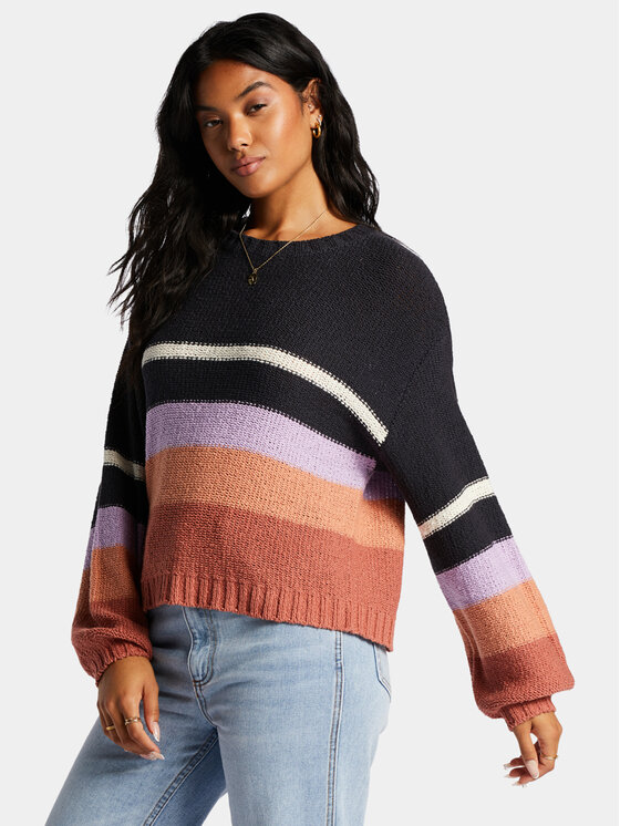 Billabong Billabong Sweter Seeing Double Swtr ABJSW00152 Fioletowy Regular Fit