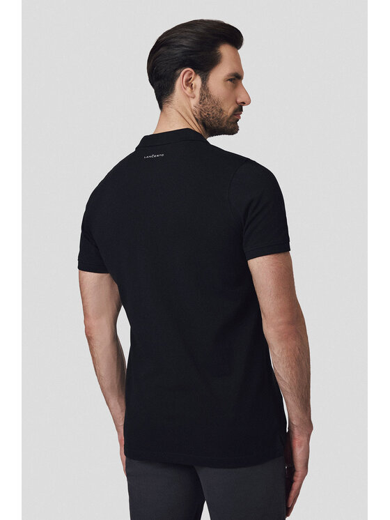 Lancerto Lancerto Polo Cassian PO073125000005 Czarny Regular Fit
