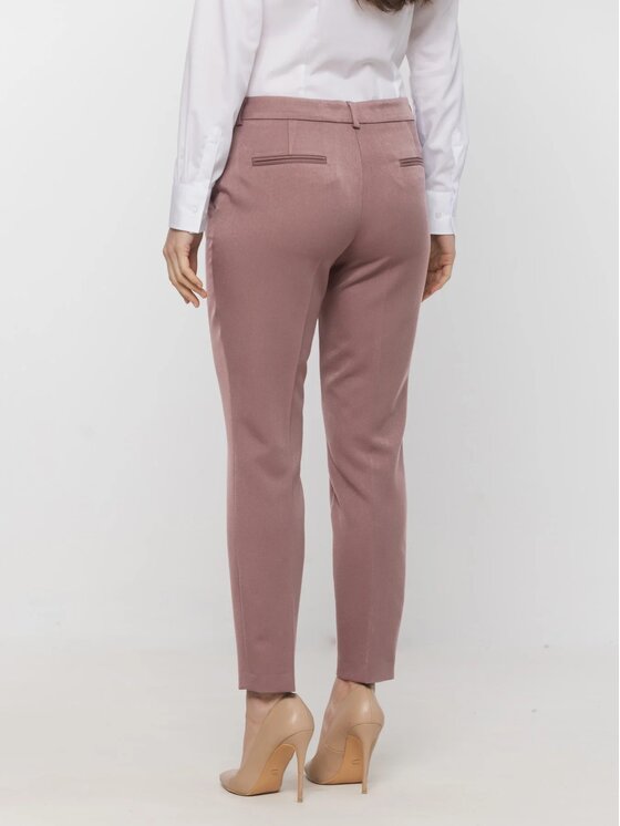 Willsoor Willsoor Spodnie materiałowe 68234 Brązowy jasny Cigarette Fit