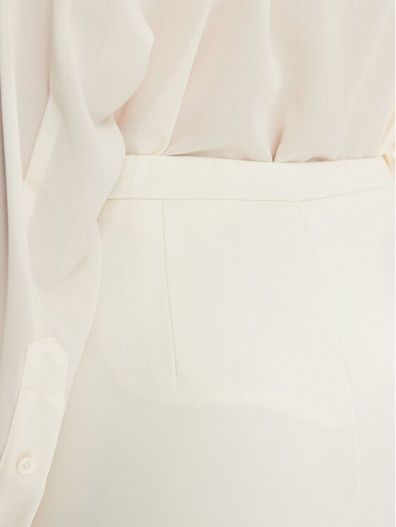 ViCOLO ViCOLO Bavlnené nohavice TB0079 Écru Regular Fit