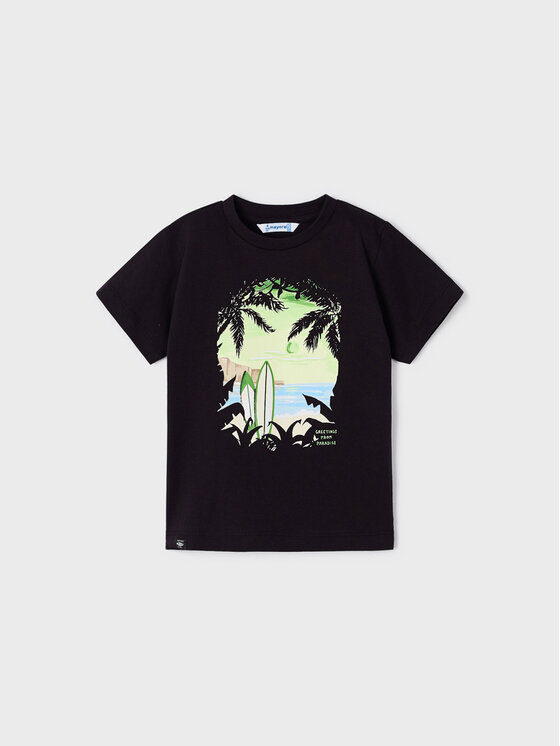 Mayoral Mayoral T-särk 3020 Must Regular Fit