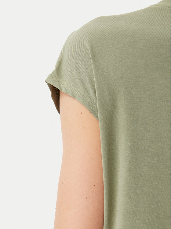 Vila Vila T-shirt Modala 14074847 Zelena Regular Fit